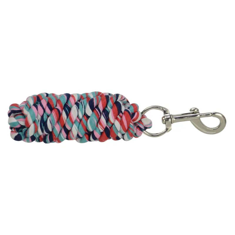 Hy Three Toned Lead Rope - White/Green/Navy/Red